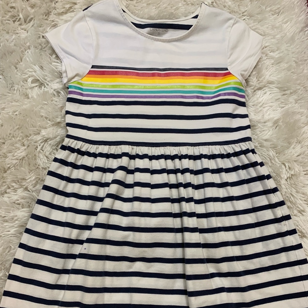 Lands’end Girls rainbow dress